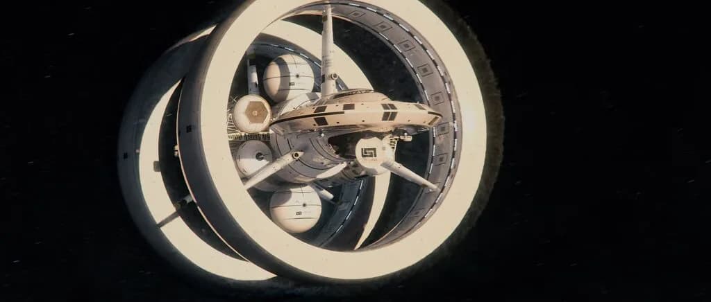 Космический корабль с искривлением пространства